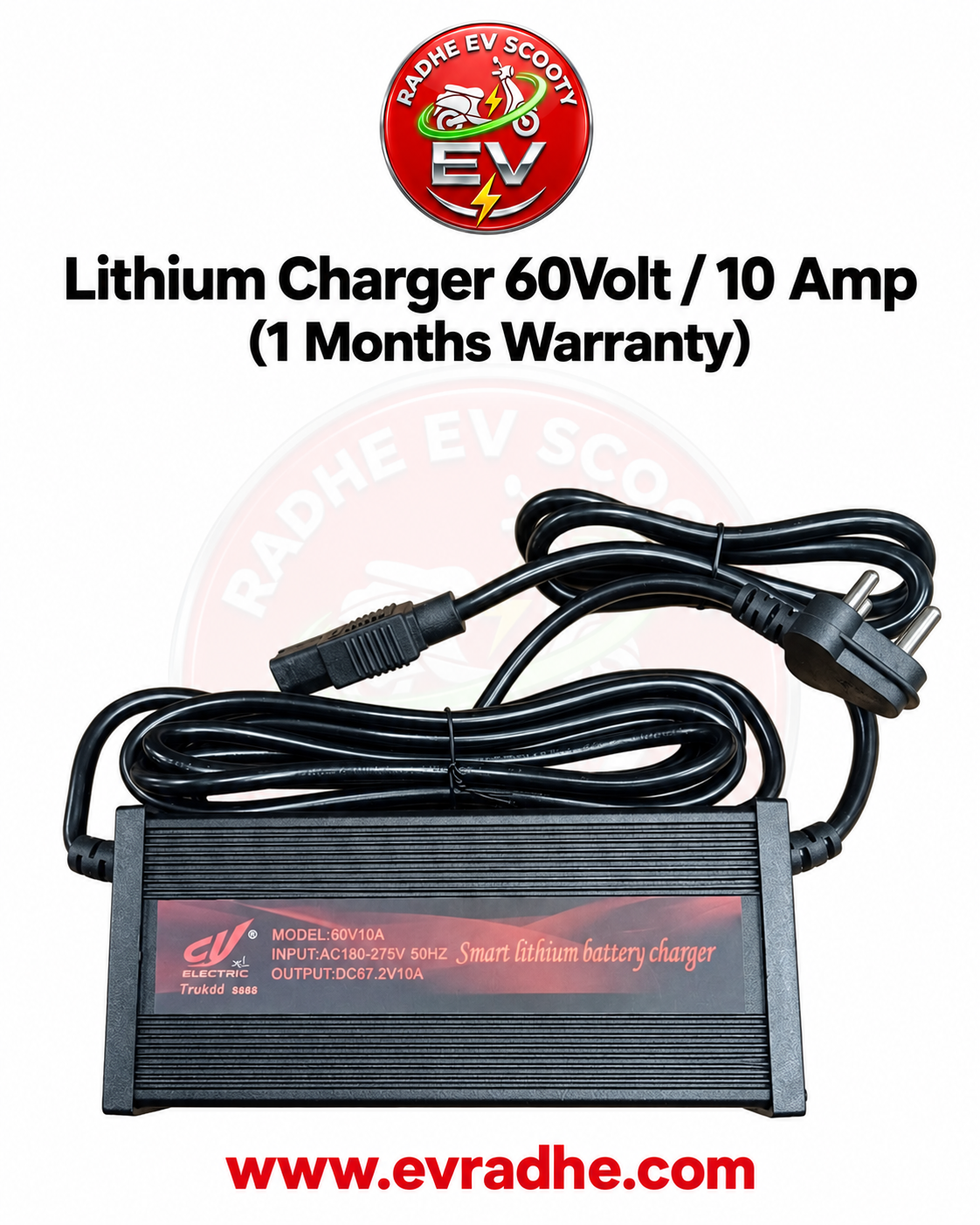 Lithium Charger 60Volt / 10 Amp (1 Months Warranty)