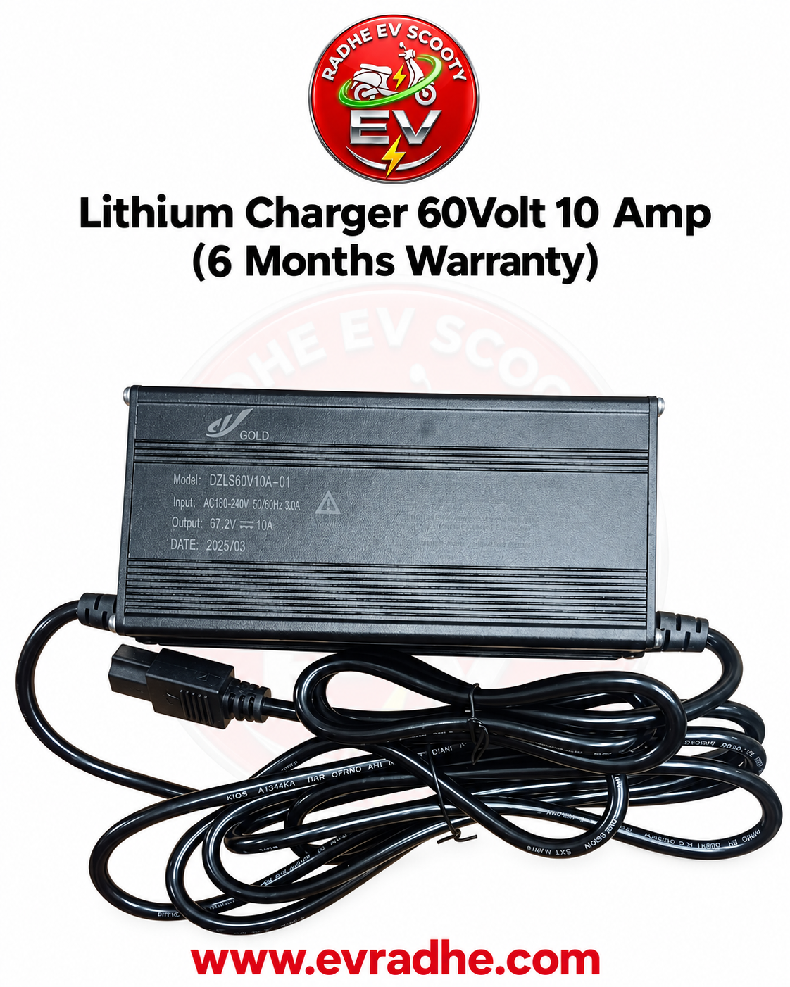 Lithium Charger 60Volt 10 Amp (6 Months Warranty)